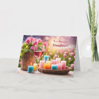 Cartão De Festividades Daughter Happy Mothers Day Pretty Flowers 