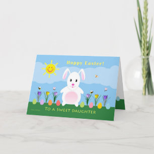 Cartão De Festividades Daughter Hoppy Easter - Easter Bunny
