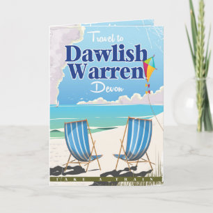 Cartão De Festividades Dawlish Warren Devon vintage poster