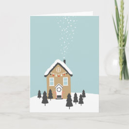 Cartão De Festividades De "cartão do Natal da casa pão-de-espécie"