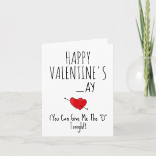 Cartão De Festividades Dê-me o "D" hoje à noite Feliz Vday Engraçado