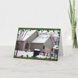 Cartão De Festividades "De nossa casa até o seu feriado feliz"