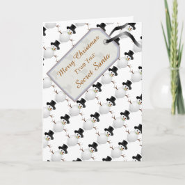 Cartão De Festividades De Papais noeis Secretos - Neves Felizes De Natal