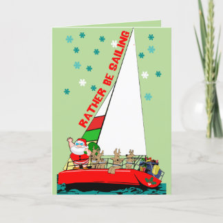 Cartão De Festividades De preferência Navegando com Papai Noel