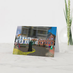 Cartão De Festividades De repente, tudo ficou errado para a bruxa malvada