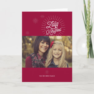 Cartão De Festividades De sterren van Kerstmis Groet van de vakantie