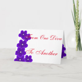 Cartão De Festividades De uma diva a outra