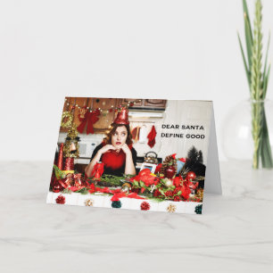 Cartão De Festividades "Dear Santa, Define Good"