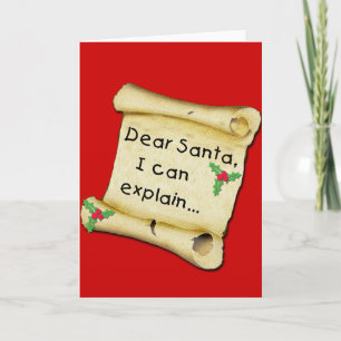 Cartão De Festividades Dear Santa...I Can Explain Funny Kids Tshirt
