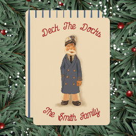 Cartão De Festividades Deck The Docks Christmas Card