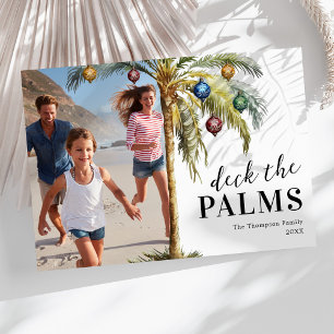 Cartão De Festividades Deck the Palms Praia Natal