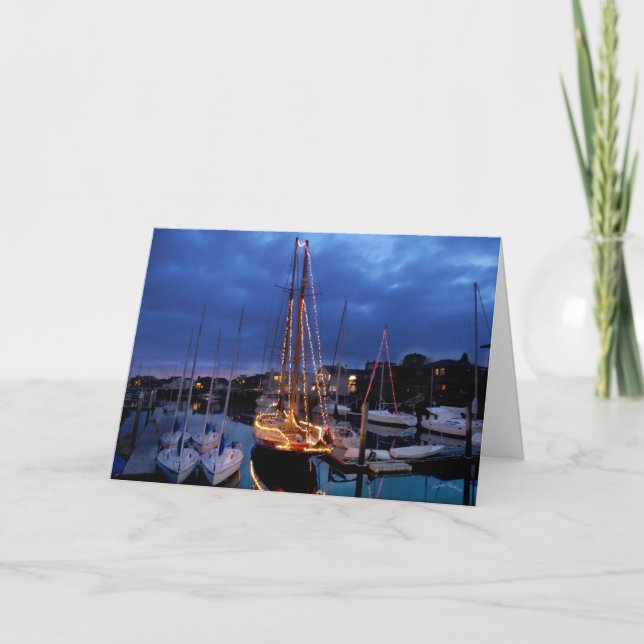 Cartão De Festividades Decked para fora para os feriados (Frente)