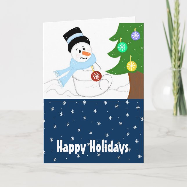 Cartão De Festividades Decoração da árvore (Frente)