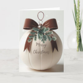 Cartão De Festividades Decoração de Veludo Marfim Natal Neutro 