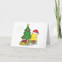 Cartão De Festividades Decorações bonitos da árvore de Natal do milho