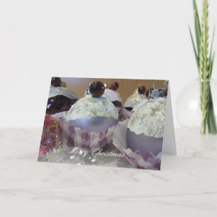 Cartão De Festividades Decorações de Árvore de Cupcake de Natal