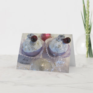 Cartão De Festividades Decorações de Árvore de Cupcake de Natal