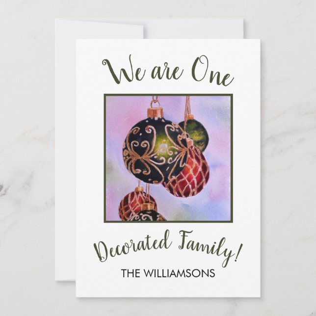 Cartão De Festividades Decorações de Natal (Frente)