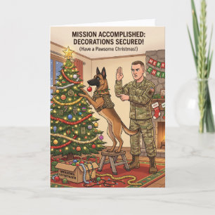 Cartão De Festividades Decorações engraçadas de Natal para K9