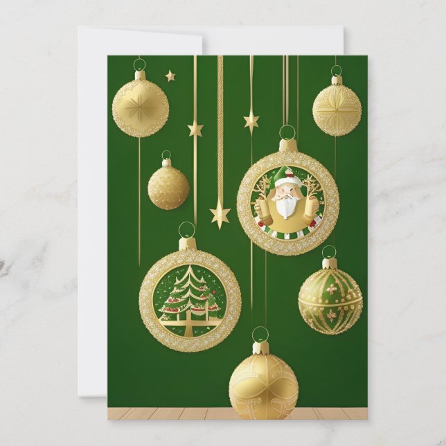 Cartão De Festividades Decorações Festivas de Feriado (Frente)