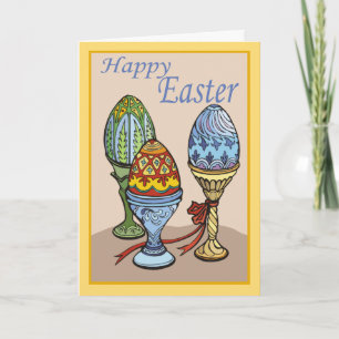 Cartão De Festividades Decorative Eggs Easter Card