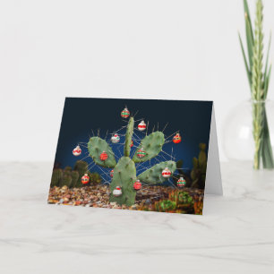 Cartão De Festividades Decore sua Árvore de Cacto