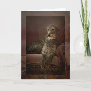 Cartão De Festividades Deerhound escocês num sofá