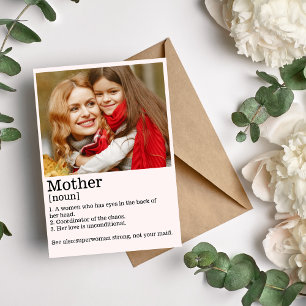 Cartão De Festividades Definição do Dicionário Super Mãe