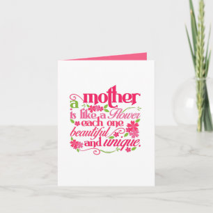 Cartão De Festividades Definição fofa arte da palavra Mãe personalizável 