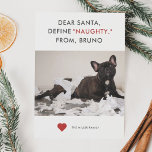 Cartão De Festividades Definir Foto de Pet Engraçado<br><div class="desc">Cartão com fotos de férias para amantes de animais de estimação! O texto diz "Caros Papais noeis, Definam "DESCULPADO" de XX (nome do seu animal de estimação)." Substitua a imagem por seu filhote malvado ou imagem de momento de gatinho favorito. Garantido para ser um cartão fofo e encantador que fará...</div>