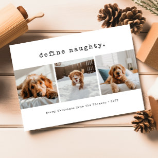 Cartão De Festividades Definir o Natal do Cachorro Pet Engraçado