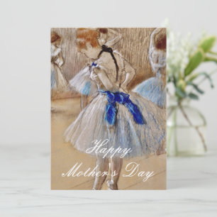 Cartão De Festividades Degas Dancer com Faixa Azul