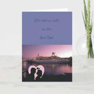 Cartão De Festividades Deixa para tomar um passeio no barco de amor