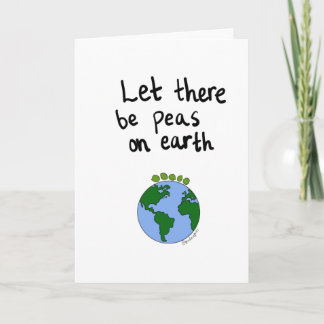 Cartão De Festividades Deixado haja ervilhas na terra!