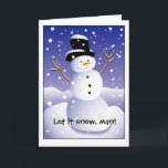 Cartão De Festividades Deixais lhe para nevar, para equipar!<br><div class="desc">Neve-Chalaça Re-feita. Eu mudei a pia batismal aqui e usei uma imagem mais de alta resolução. Ainda tão foleiro quanto nunca!</div>