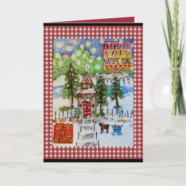 Cartão De Festividades Deixar Canto do Céu e da Terra (Frente)