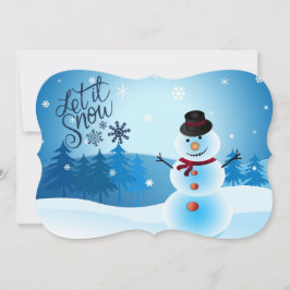 Cartão De Festividades Deixar Neve Adicionar Assinatura e Saudação
