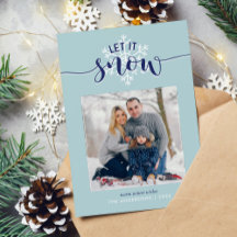 "Deixe-a nevar" Foto Festiva Personalizada