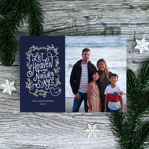 Cartão De Festividades Deixe Céu e Natureza Cantar Foto