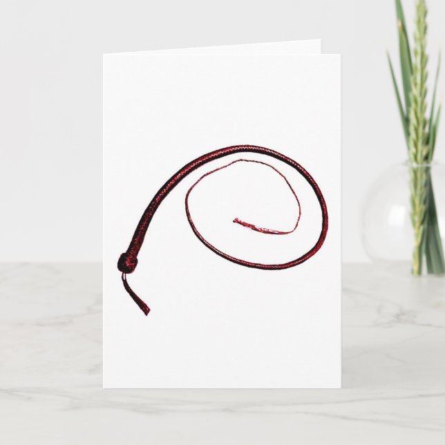 CARTÃO DE FESTIVIDADES DEIXE-ME POR FAVOR SENTIR SEU CHICOTE! (Frente)