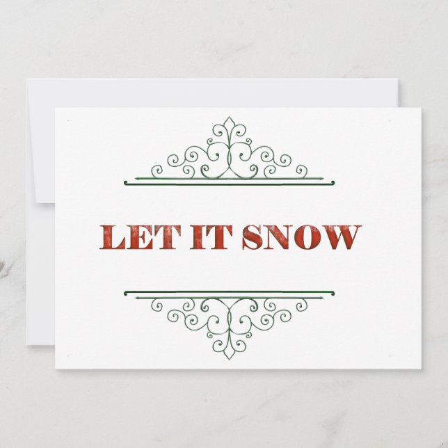Cartão De Festividades Deixe nevar (Frente)