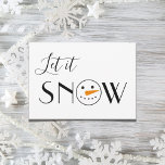 Cartão De Festividades Deixe Nevar Boneco de Neve Simples Moderno<br><div class="desc">A tipografia e a escrita Deixe Nevar criam este rosto de boneco de neve fofo adicionado no “O” da palavra NEVE para criar um cartão de Natal com estilo rústico e moderno. Qualquer família ou amigo na sua lista de cartões de Natal adoraria receber um cartão de Natal tão doce....</div>
