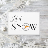 Deixe Nevar Boneco de Neve Simples Moderno