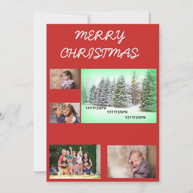 Cartão De Festividades Deixe Nevar! Deixe Nevar! (Frente)