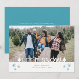 Cartão De Festividades Deixe Nevar Foto