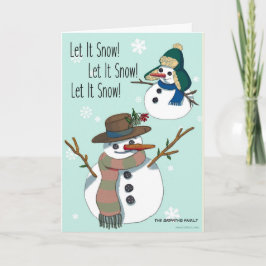 Cartão De Festividades Deixe nevar. Personalizável