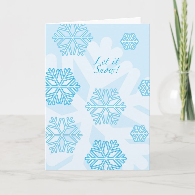 Cartão De Festividades Deixe-o nevar! (Frente)