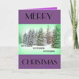 Cartão De Festividades Deixe-O Neve! Deixe-O Neve! Deixe-o nevar!