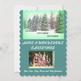 Cartão De Festividades Deixe-O Neve! Deixe-O Neve! Deixe-o nevar! Verso