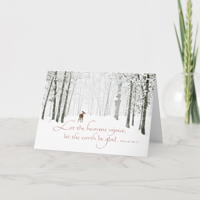 Cartão De Festividades Deixe os céus exultar (Frente)